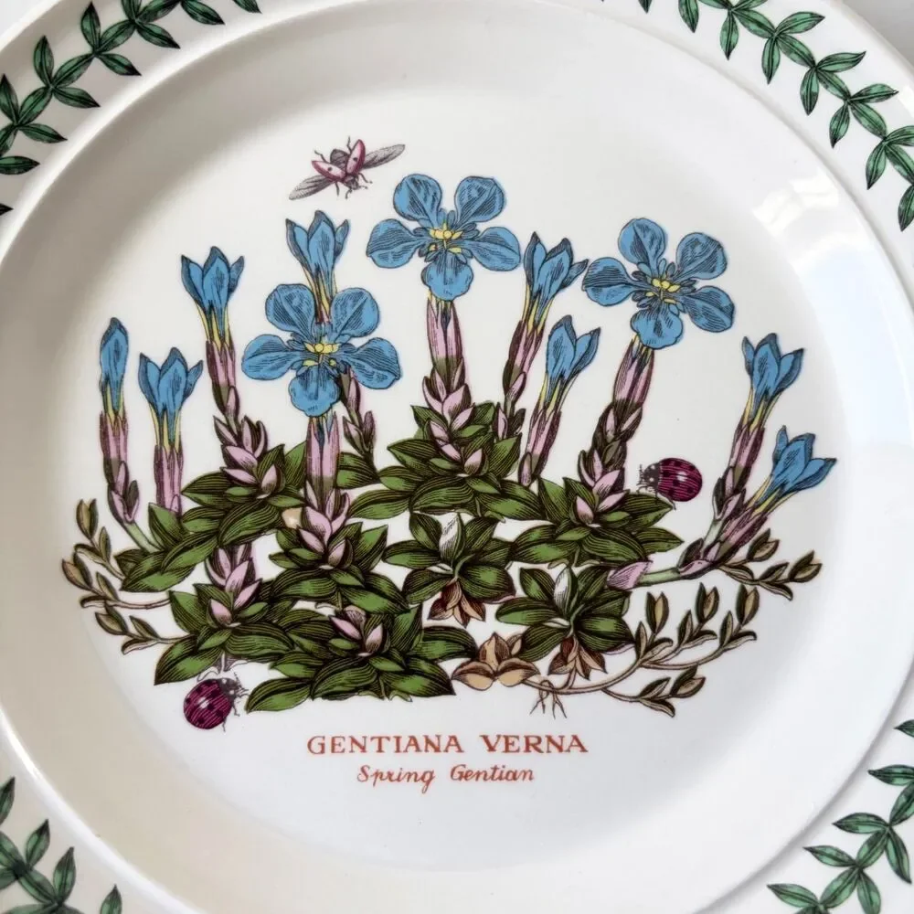 Vintage Portmeirion Botanic Garden Spring Gentian Bread Plate 7.25